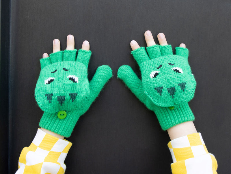 Handschuhe zum Umklappen T-Rex