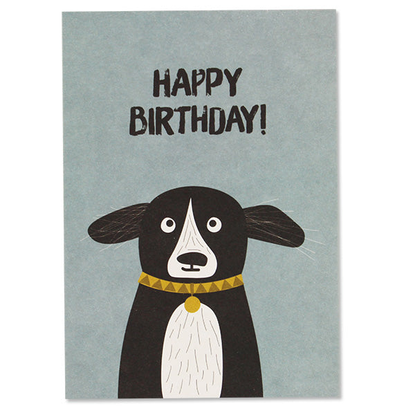 Postkarte Hund „Happy Birthday“