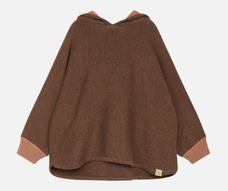 Hust&Claire Poncho Poppy Toffee Melange