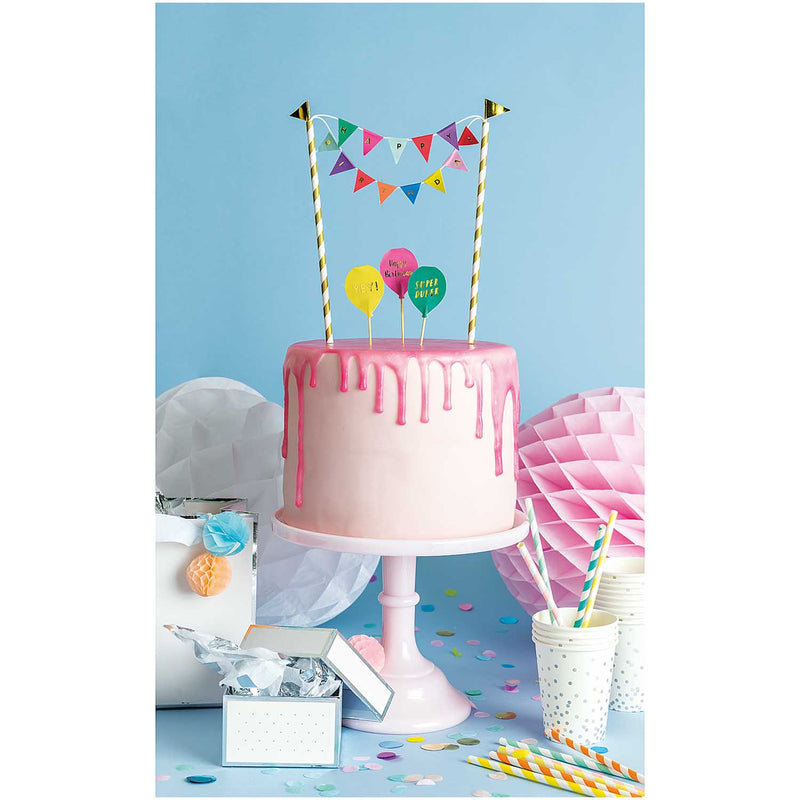 Kuchentopper „Happy Birthday“ Multicolor