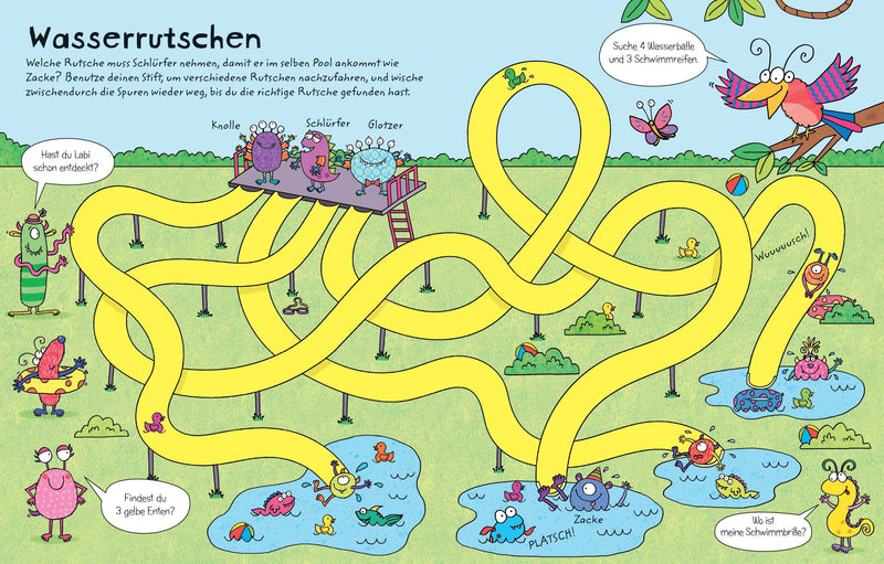 Mein Wisch-und-weg-Buch: Monster-Labyrinthe