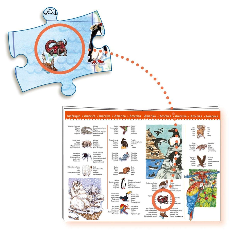 Wimmelpuzzle: Tiere der Erde + booklet - 100 Stk.
