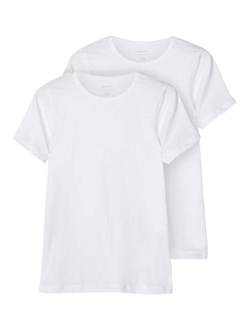 Name it 2 Paar Slim T-Shirt Bright White