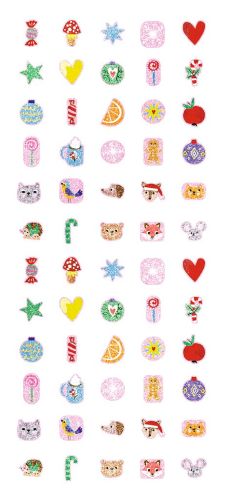 Fingernagel-Tattoos metallic