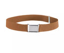 Elastischer Gürtel mit silberner Schnalle Hellbraun