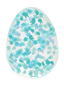 Glitzernder Eier-Flummi Blau Flummi Moses