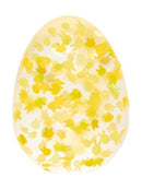 Glitzernder Eier-Flummi Gelb Flummi Moses