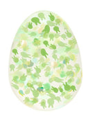 Glitzernder Eier-Flummi Grün Flummi Moses