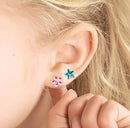 Funkelnde Klebe-Ohrringe