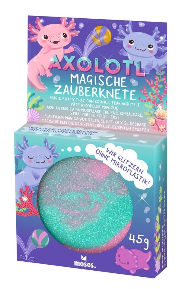 Magische Axolotl-Zauberknete