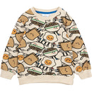 The New Nelson Sweatshirt - White Swan AOP