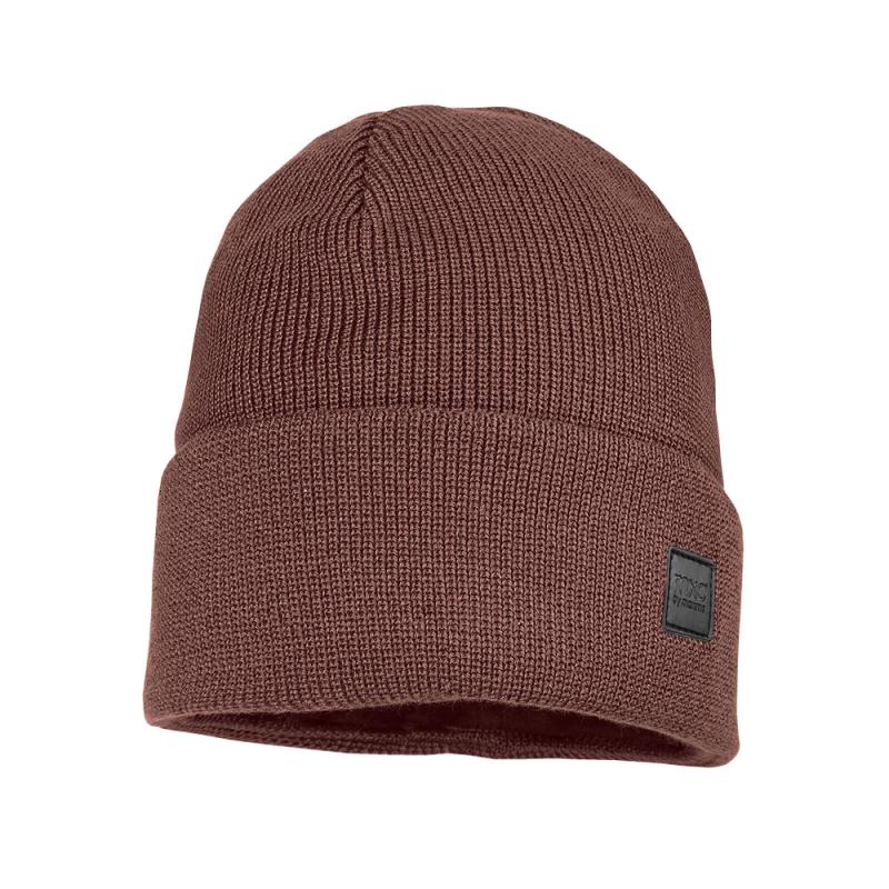 Maximo Beanie mit Umschlag Jerseyfutter schokobraun