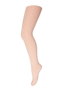 MP Strumpfhose Wolle Rippe Rose Dust