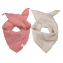 Maximo Musselin GOTS-Tuch Dreieckstuch Rust-Weiß/ Feder