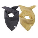 Maximo Musselin GOTS-Tuch Dreieckstuch Anthrazit/Weiß/ Chai