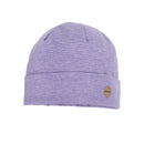 Mütze Jersey Microringel mit Umschlagrand Hellkrokus-Zartrosa