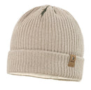 Maximo Beanie mit Umschlag Fleecefutter beigemeliert