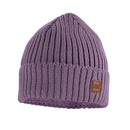 Mütze mit Rippe Jerseyfutter rauchlila