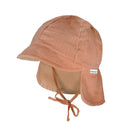 Mini Schildmütze mit Nackenschutz Musselin Cork Washed