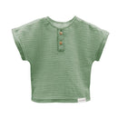 Hemd kurzer Arm Musselin GOTS Frostgrün