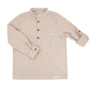 Hemd Musselin Beigemeliert