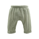 GOTS Krempelhose Musselin Frostgrün Hose Maximo