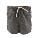 GOTS MINI-Shorts, Musselinstoff - graphit-palme