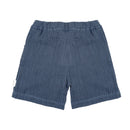 GOTS MINI-Shorts, Musselinstoff - altindigo-weiß-streifen