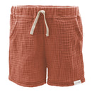 Mini Shorts GOTS Musselinstoff Kupferbraun