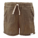 Mini Shorts GOTS Musselinstoff Walnuss