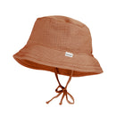 Mini Fischermütze mit Band Musselin GOTS cork washed