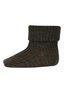 MP Baby Wollsocken Rippe Brown Melange
