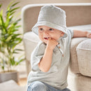 Baby Hemd kurzer Arm Leinenmischung Hellmenthe