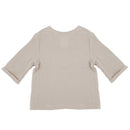 GOTS BABY BOY-Hemd, 3/4 Arm Musselinstoff beigemeliert