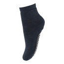 Stoppersocken Antirutsch Wolle  Dark Denim Melange
