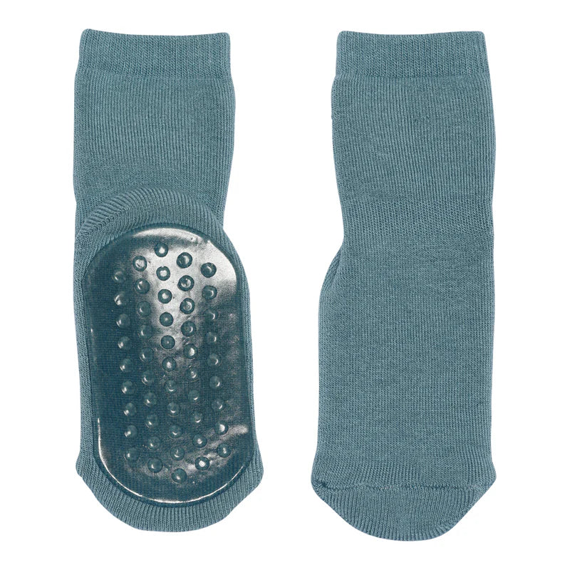 Stoppersocken Anti-Rutsch Baumwolle Provinzblau