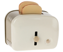 Miniatur Toaster mit Brot -Weiß