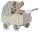 Kinderwagen mit Babymaus - Minze