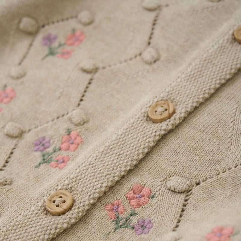Minymo Strickjacke Beige Melange