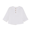 Minymo Langarmshirt Musselin Bright White