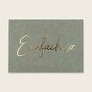 Postkarte „Einfach so“, mit Goldeffekten