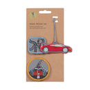 Federtasche Patches Set Rennauto