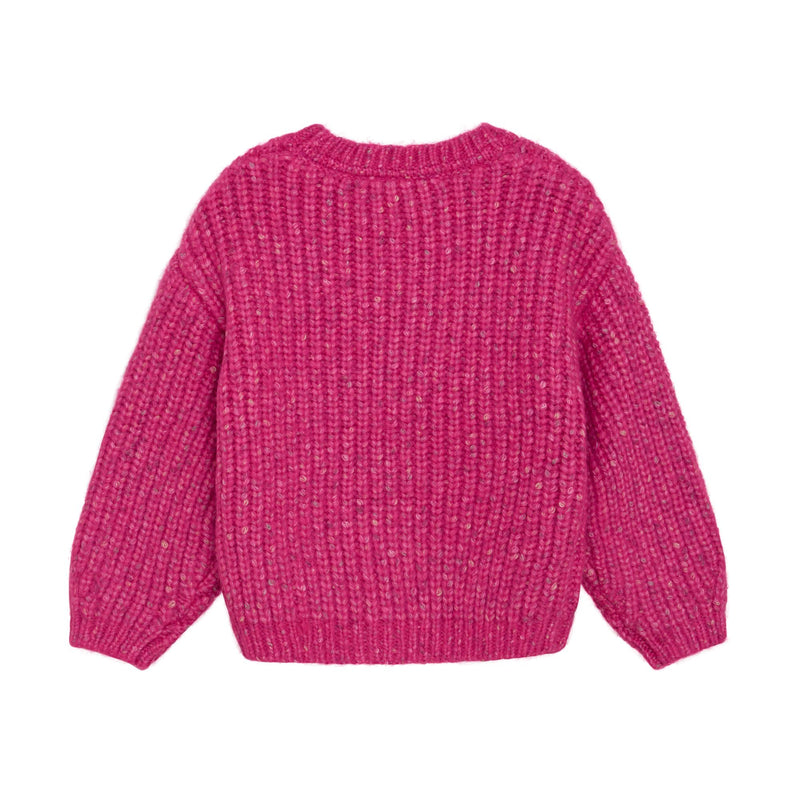 Minymo Strickpulli Fuchsia Fedora