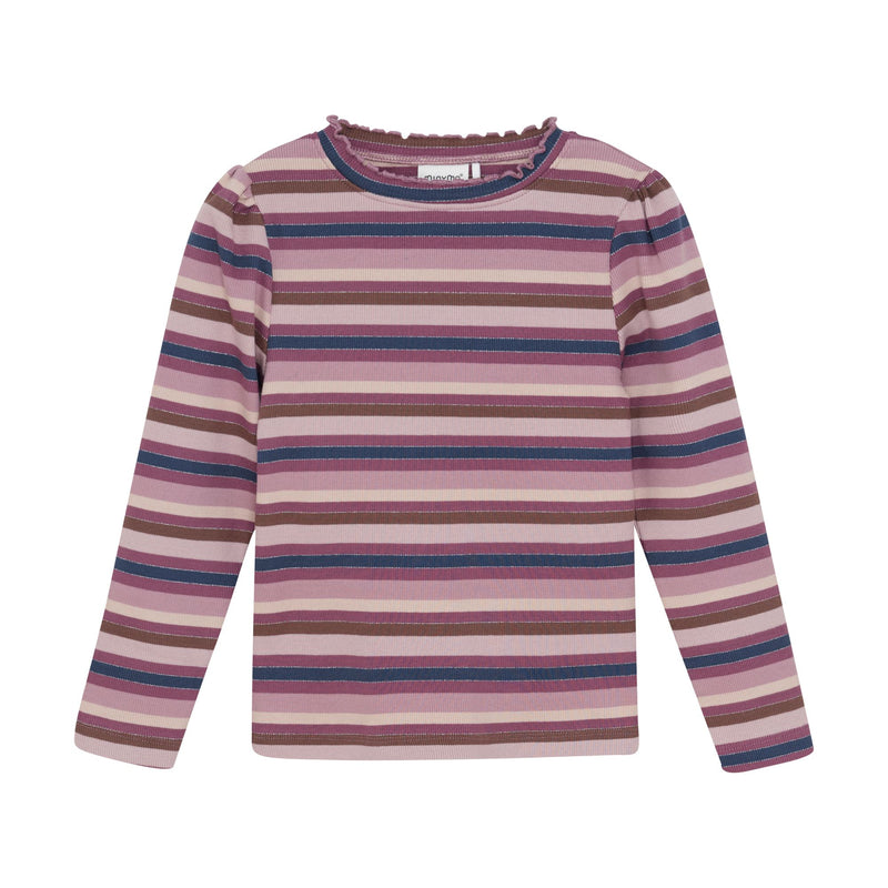 Minymo Langarmshirt gerippt - Rose Brown