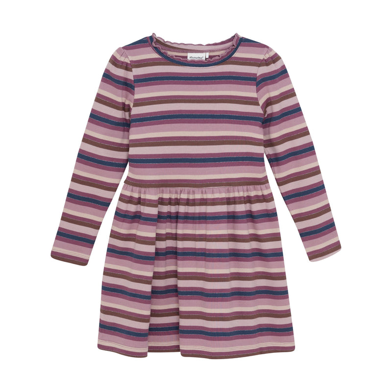 Minymo Kleid gerippt - Rose Brown
