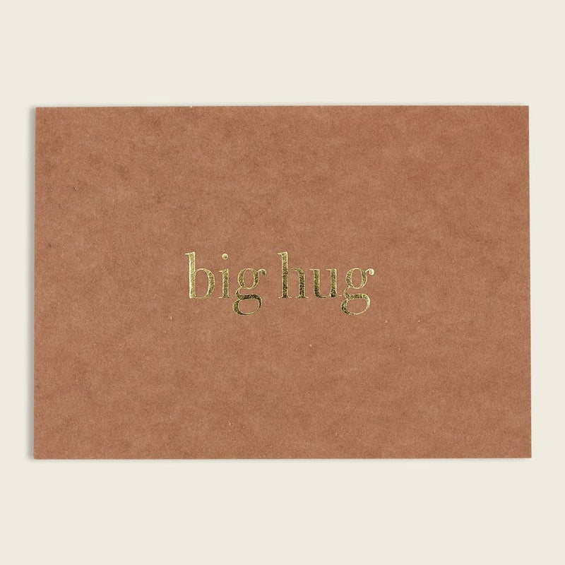 Postkarte mit Goldeffekt – Big Hug