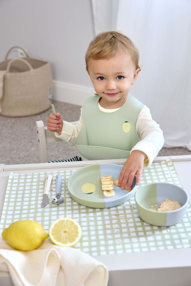 Silikon Lätzchen - Happy Fruits, Zitrone