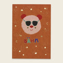 Postkarte Pandakopf mit Goldfolie – Bähm