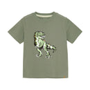Minymo T-Shirt mit Pailletten Dino Sea Spray