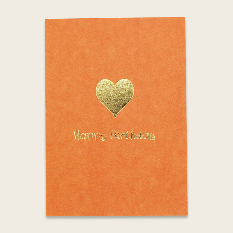 Postkarte Herz, rot – Happy Birthday